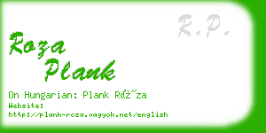 roza plank business card